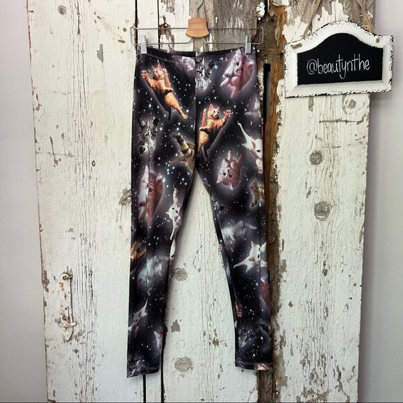 Freeze Cats in Space MEOW legging - Picture 1 of 6
